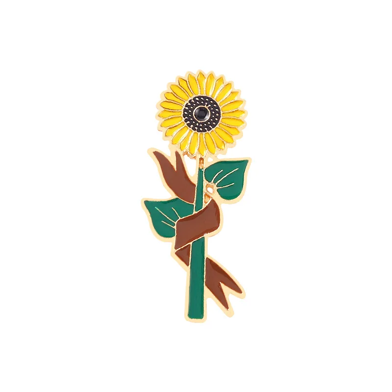 

20 шт., эмалированные броши в виде подсолнуха