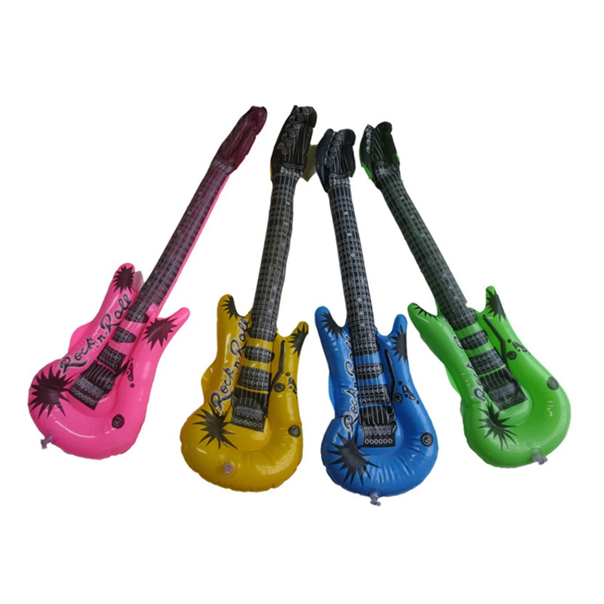 

4pcs Assorted Colors Inflatable Guitar Party Decorative Accessories Inflatable Toys