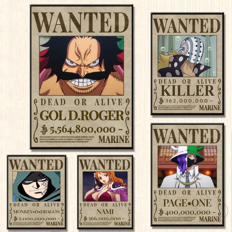 

Canvas Posters One Piece Roger Living Room Modular Prints Children Gifts Wall Stickers Comics Pictures Decorative Hanging