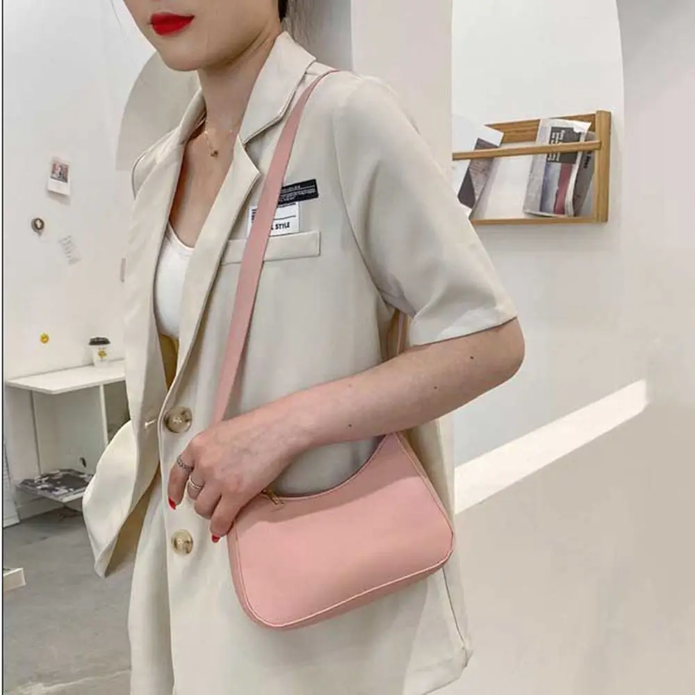 Mobile Phone Bag Underarm Bag French Style Small Square Bag PU Leather Handbag Female Handbag Women Shoulder Bag