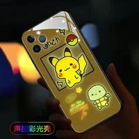 pokemon pikachu illuminated phone cases for iphone 13 12 11 pro max mini xr xs max 8 x 7 se 2022 phone c
