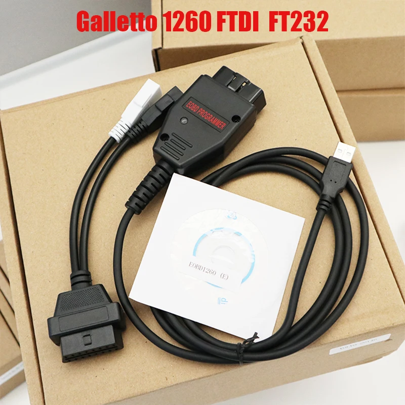 

Galletto 1260 ECU Chip Tuning Tool OBD2 Car Diagnotic Tools FTDI Chip ECU Flasher Programmer Read&Write Auto OBD 2 Scanner Cable