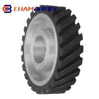 200x50mm 6206 serrated rubber contact wheel 60hole sanding belt metal polishing abrasive dynamically balanced belt rotating tool