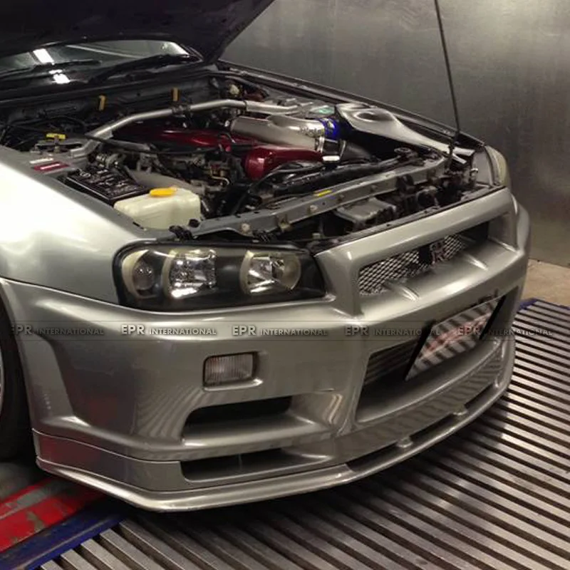 Фото SAAR, совместимый с Nissan Skyline GTR34, детали для модификации из углеродного волокна, маленький объемный передний спойлер, нижняя пластина, реклама №3
