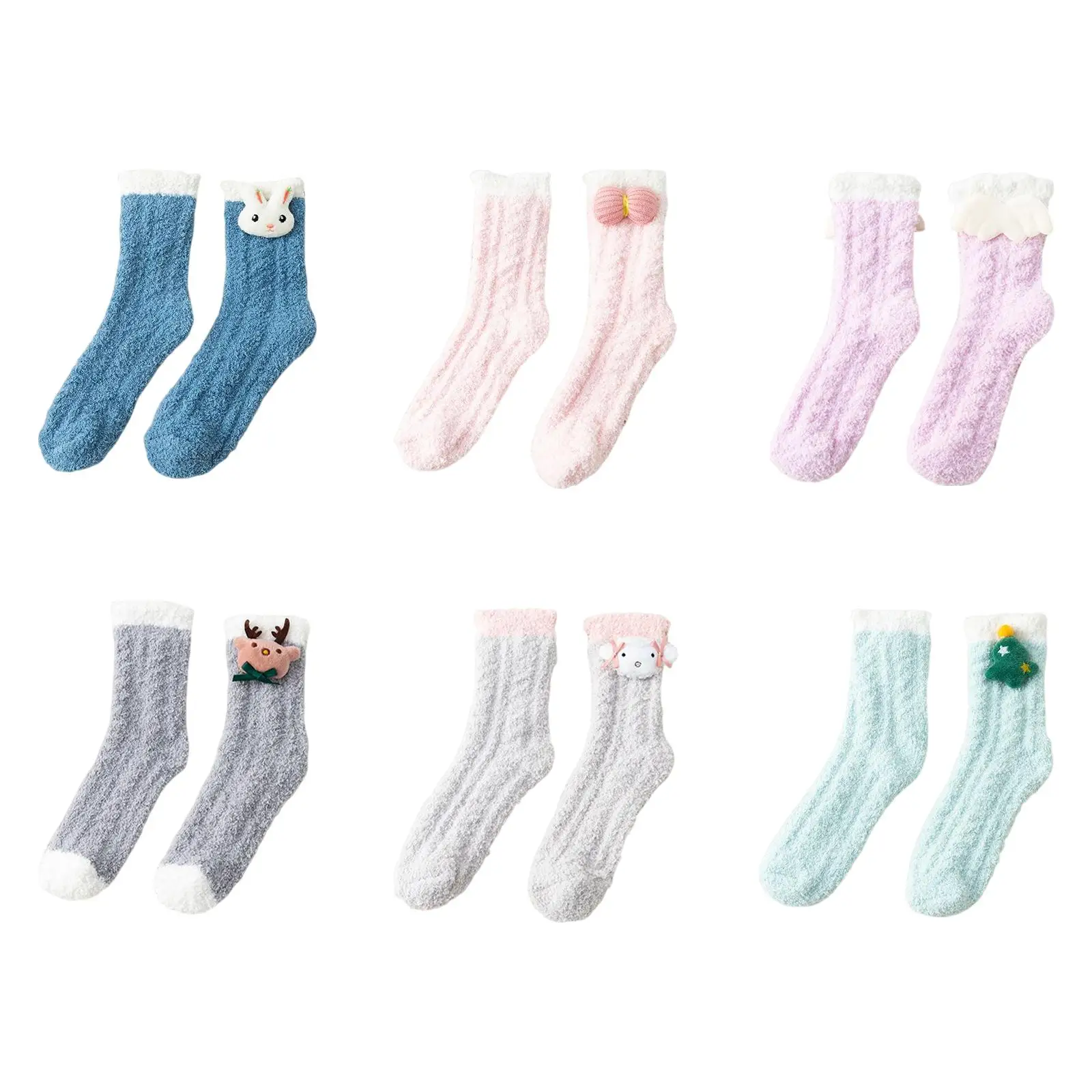 

Women Crew Socks Soft Thick Slipper Socks Fleece Socks Floor Socks Winter Warm Socks for Cold Weather