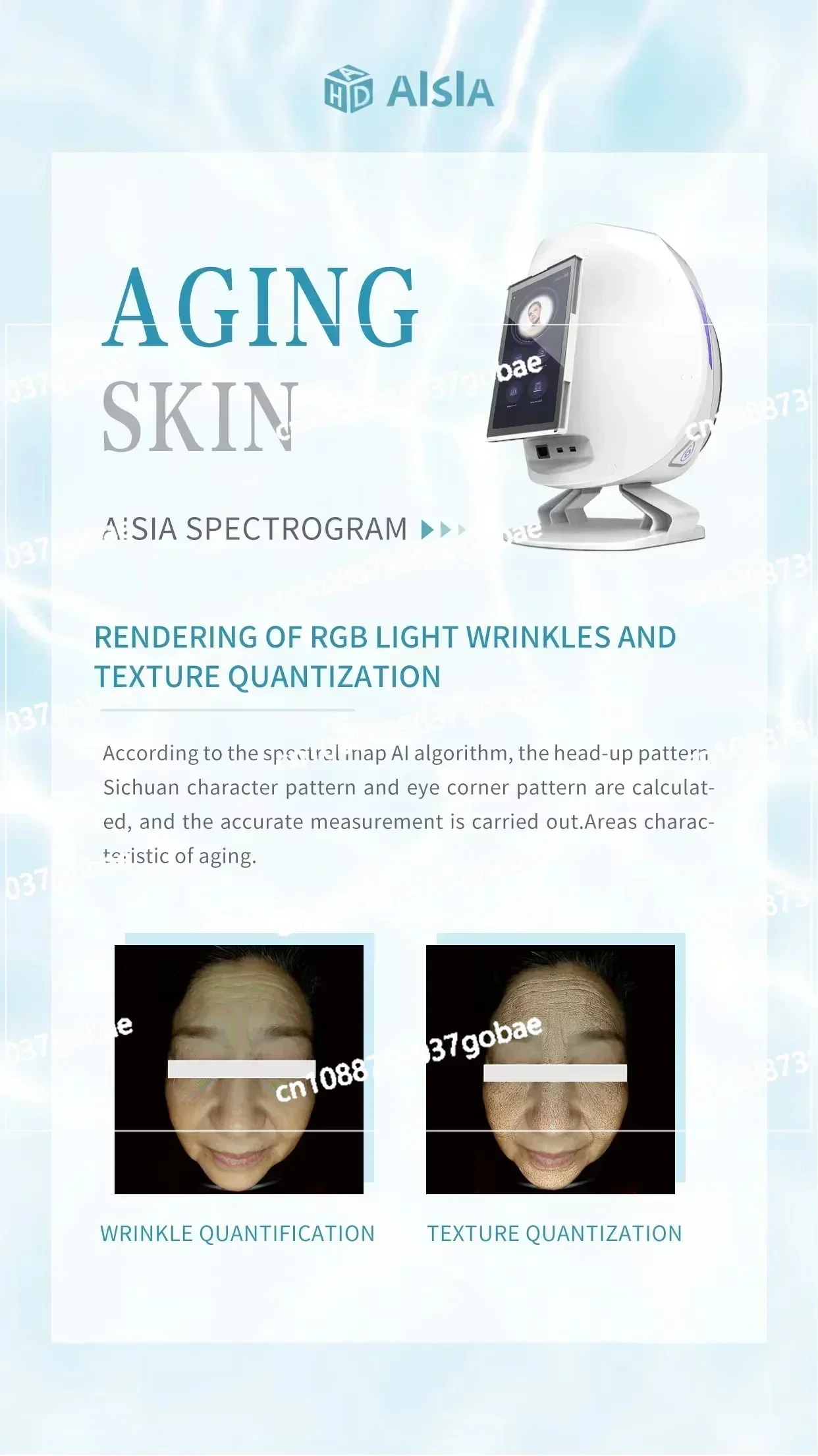 Портативный 3D AI-анализатор диагностики кожи лица тестер для сканер волшебное