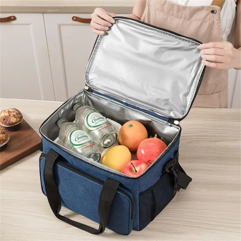 

15L Insulation Bag Outdoor Large Picnic Bag Waterproof Oxford Cloth Ice Pack Lunch Thick Car Insulation Bag