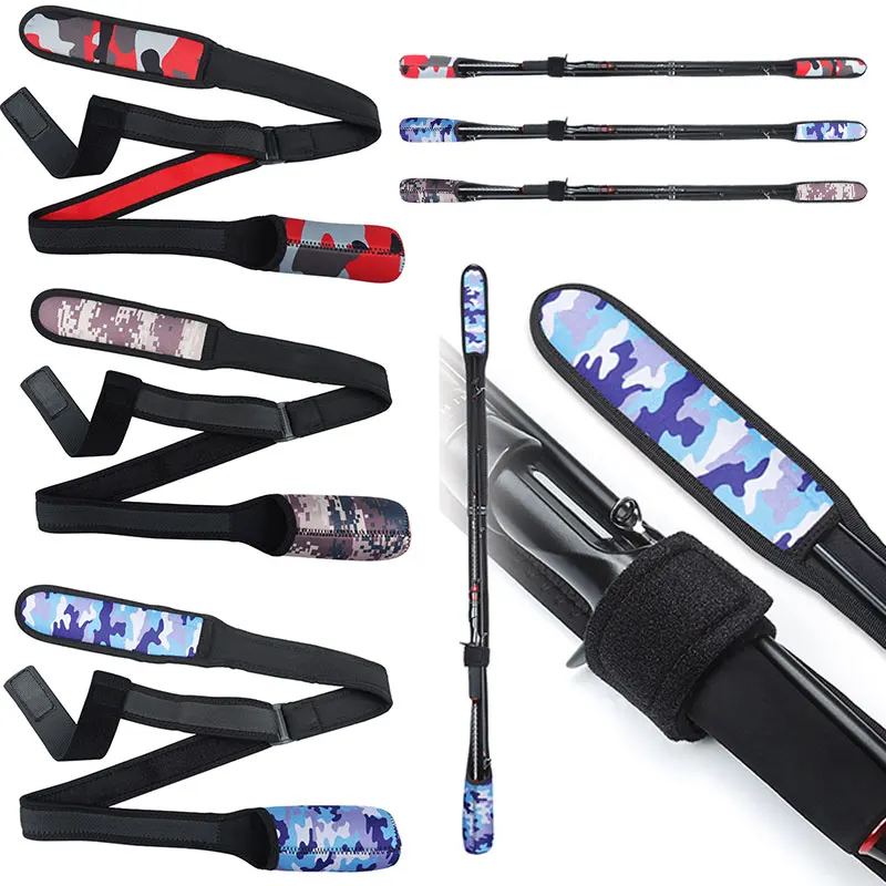 

Fishing Rod Belt Protective Covers Adjustable Rod Wrap Bundle Pole Glove Protector CAP Elastic Protective Sleeve Fishing Rod