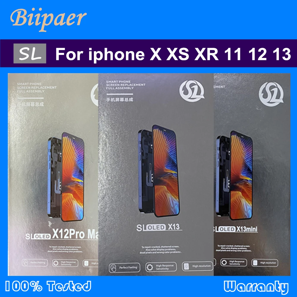 ЖК-дисплей Biipaer SL Pantalla Incell для iPhone XR XSMAX, ЖК-дисплей, сенсорный экран, дигитайзер в сборе для iPhone 11 12 12 Pro