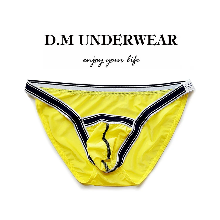 Men's Underwear Quick Drying Convex Pouch Design Sexy Briefs Thin Breathable Triangle Underpants for Male Man