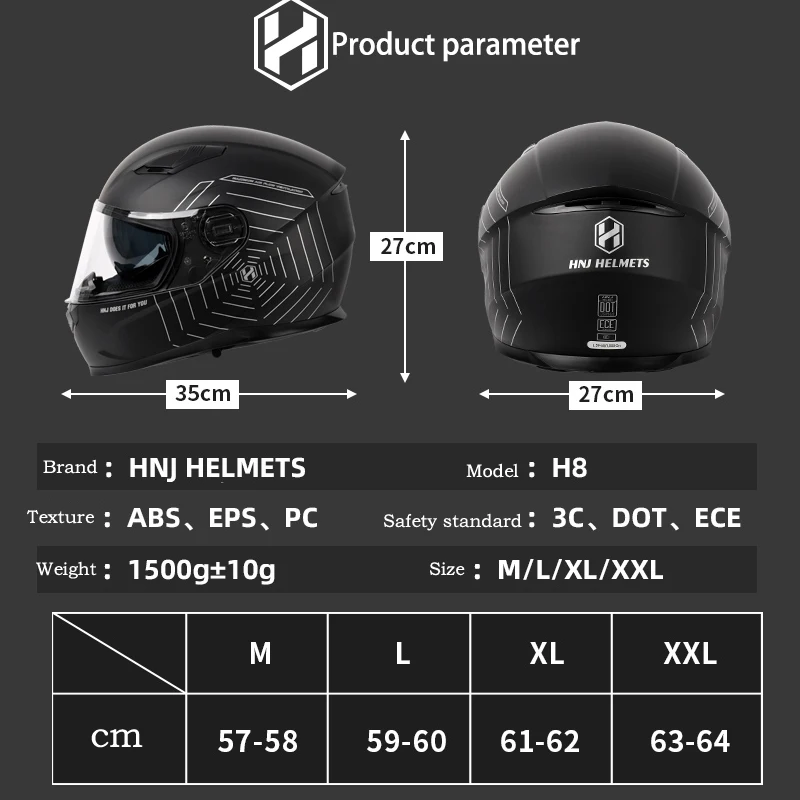HNJ Summer Motorcycle Helmet Battery Electric Car Personality Bluetooth Knight Full Helmet Motorcycle Four Seasons Helmet enlarge