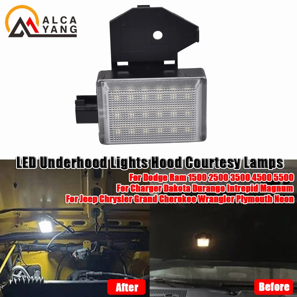 

1x фонарь под капотом для dodge ram 1500 2500 3500 зарядное устройство Dakota Durango Intrepid Jeep Grand Cherokee Wrangler