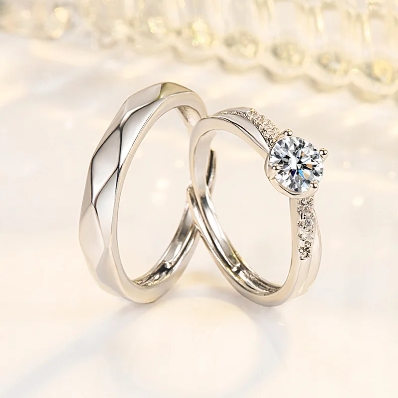 

100% 925 Sterling Silver True Diamond Ring for Women Fine Silver 925 Jewelry Wedding Bands Bizuteria for Love's Gemstone Rings