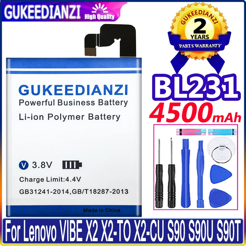 

For Lenovo X 2 Battery Replacement 4500Mah Li-ion BL231 BL 231 Battery Replacement For Lenovo VIBE X2 For Lenovo S90 S90u S90T