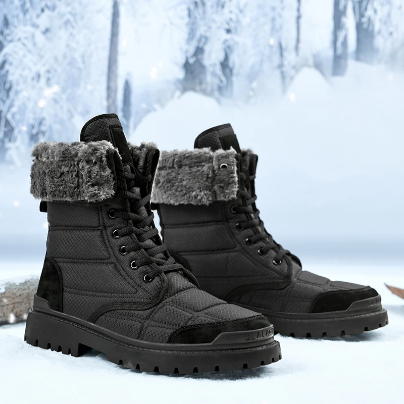New Winter Snow Boots Women Men Waterproof Hiking Boots Warm High Top Outdoor Sports Shoes Non-slip Hunting Boots Big Size 38-48