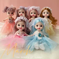 16cm cute baby doll 18 bjd princess doll with wedding diy change dress up multi joint doll girl children play house toy gift