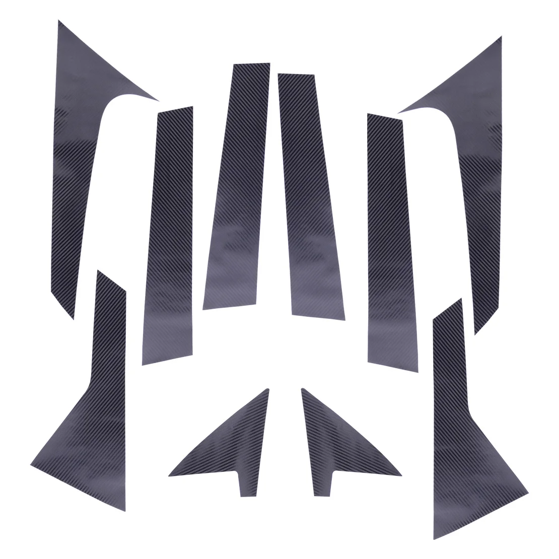 

10 шт./компл. виниловый Стильный чехол из углеродного волокна для передней, левой, правой двери, окна, стойки столба, подходит для Hyundai Tucson 2022 ...