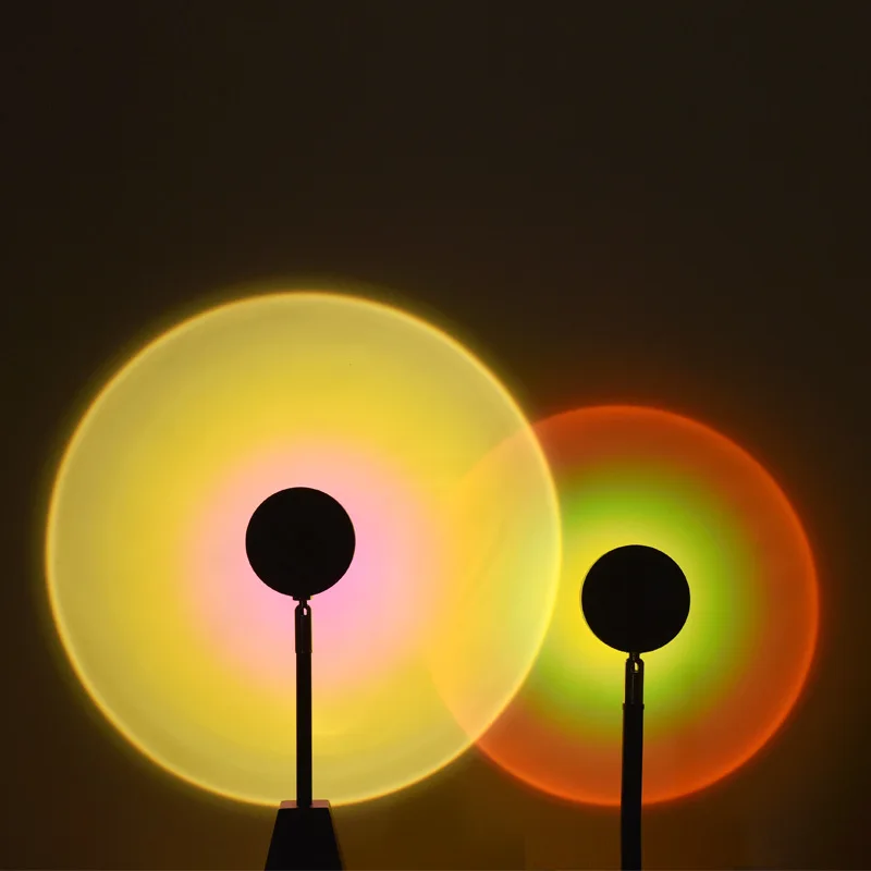 Новая лампа Xiaomi С закатом проектор радужная атмосфера светодиодный ночник для