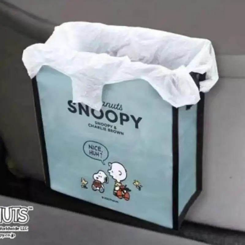 

Японское мультяшное портативное автокресло со Снупи, 250*20*275 мм, ведро для хранения мусора, кавайная аниме игрушка для девочек, подарки на день рождения