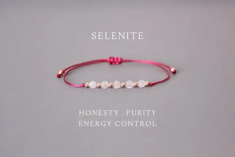 Женский браслет Selenite с кристаллами Против тревоги
