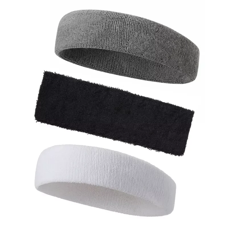 

B36F Sweatbands Sports Headband/Wristband for Men & Women Moisture Wicking Athletic Cotton Terry Cloth for Gym,Out