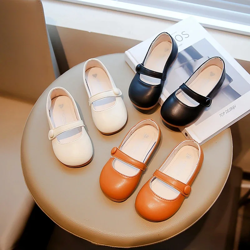 

Туфли на плоской подошве для девочек, винтажные милые ботинки принцессы, матовая искусственная кожа, 3 цвета, 23-36, для осени