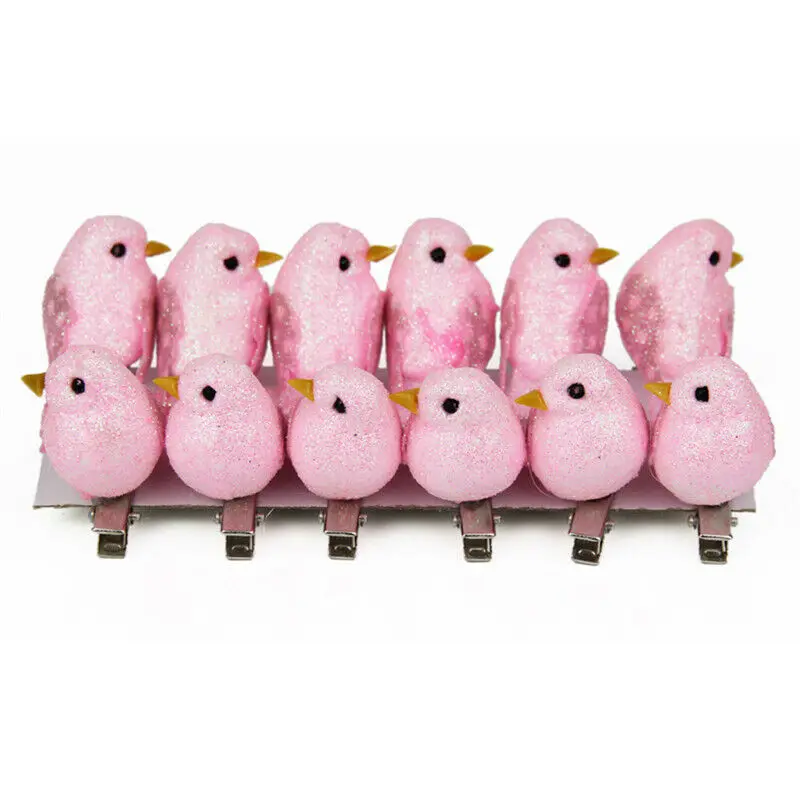 

Декоративные птички для ёлки 12 шт.