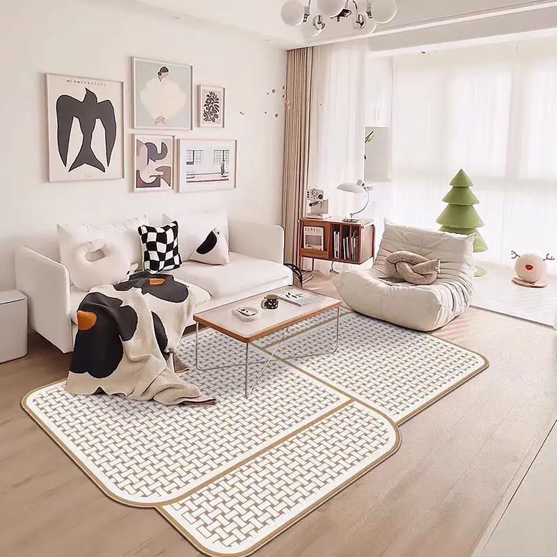 

Thickened Cashmere Irregular Carpets for Living Room Area Rug for Bedroom Decoration Fluffy Floor Mat Comfortable Plush Blanket