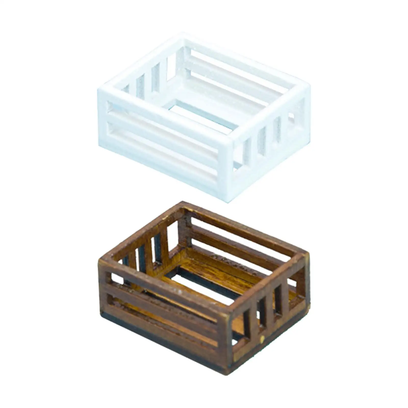 

Miniature Dollhouse Crate Wooden Milk Crate Dollhouse Landscape Ornament for Life Scene Miniature Scene Dollhouse Ornaments