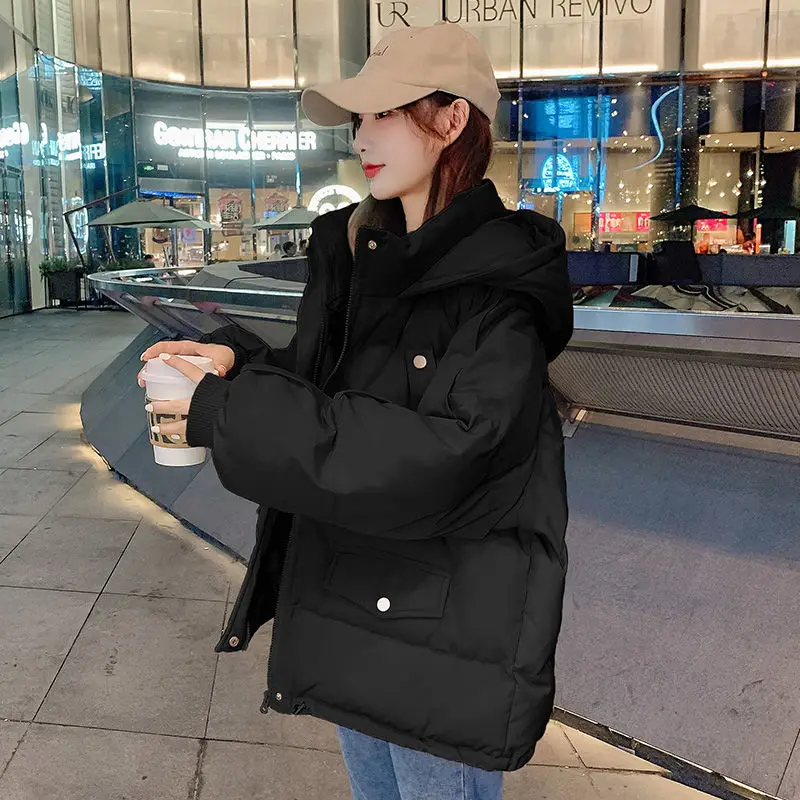 Winter Women's Cold Coat Parkas Super Hot Coats Snow Outercoat Jacket Hooded Cotton Padded Korean Fashion Loose Cheap Wholesale