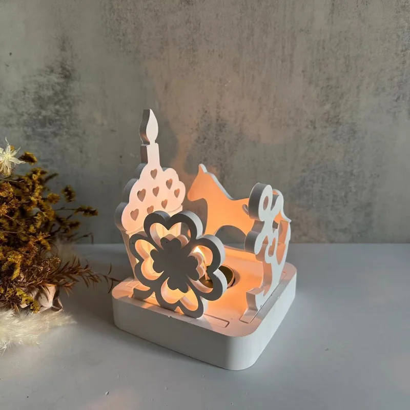 Свеча для торта Троянская подставка подсвечника Лодка Анчо Четыре отверстия