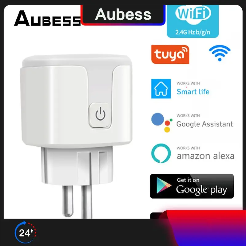 

Smart Socket Electricity Statistics Tuya Smart Outlet Power Monitoring Eu Plug Wifi Plug Voice Control Via Alexa Google Home 16a