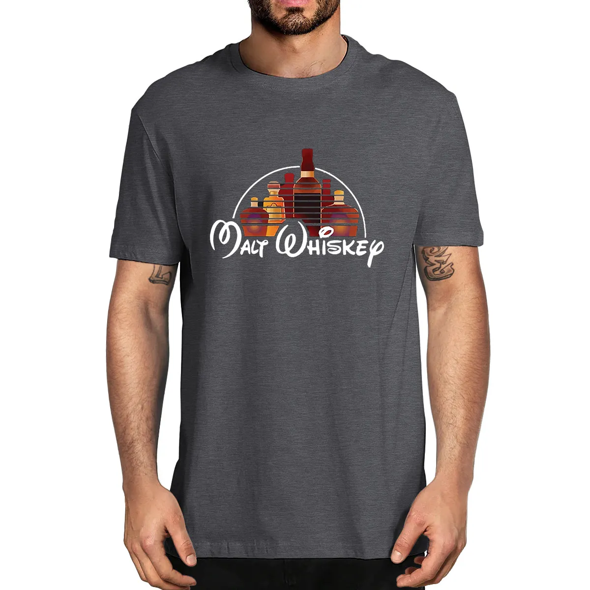 

Unisex 100% Malt Whiskey Funny Alcohol Drunk Summer Men's Novelty Oversized O-Neck T-Shirt Women Casual Cool Streetwear Tee