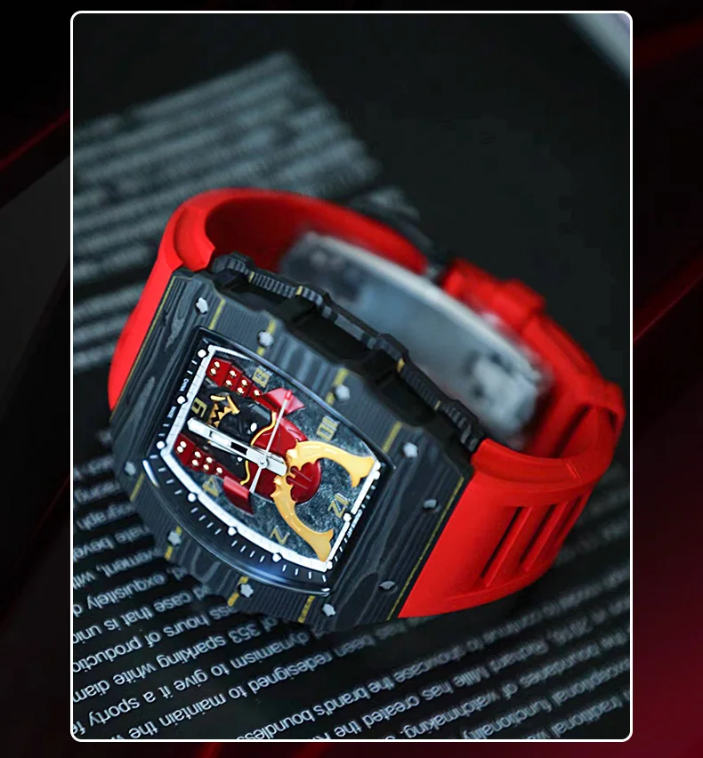 CRONUSART Мужские автоматические часы Роскошные механические наручные Tonneau Корпус из