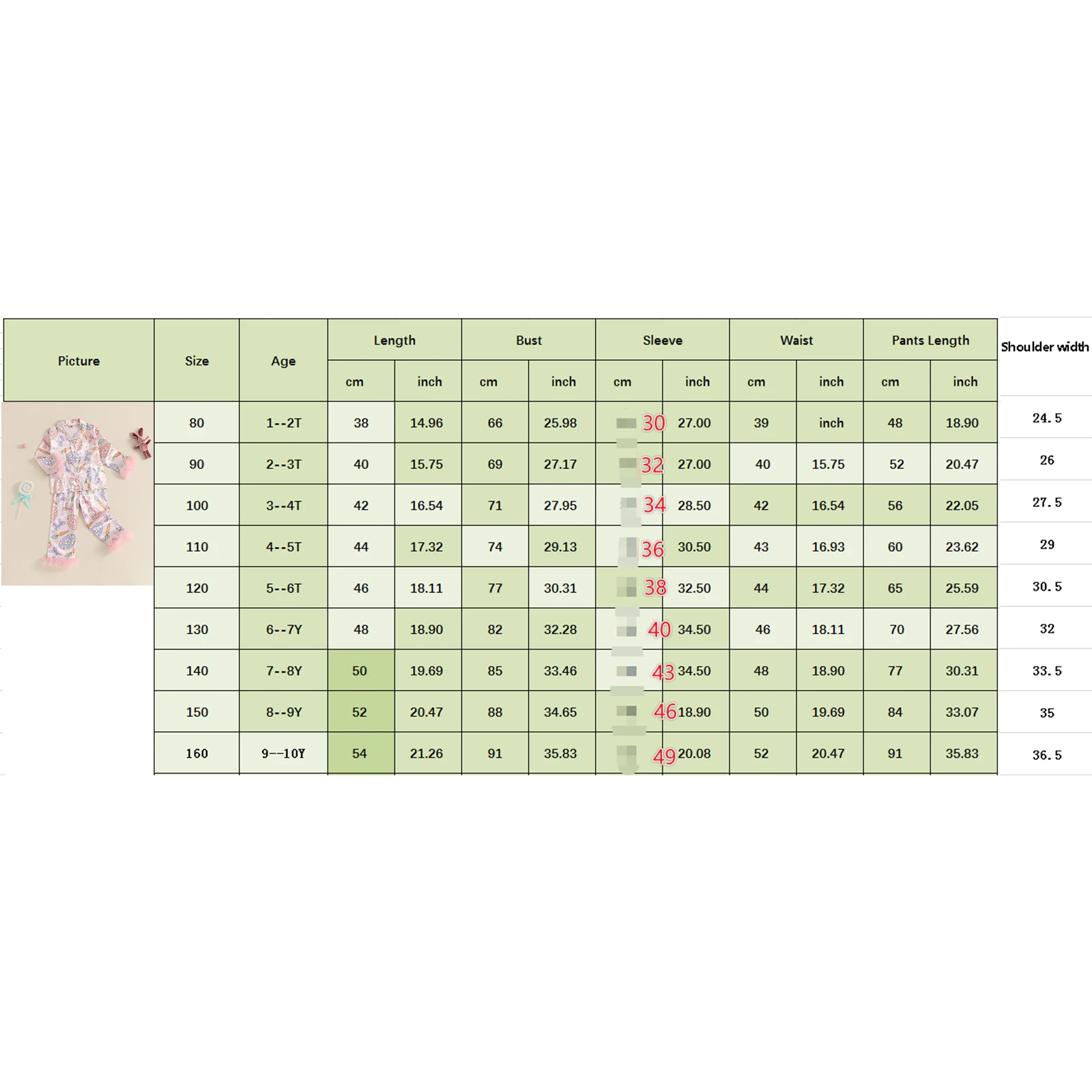 Пасхальные пижамы для маленьких девочек манжеты с перьями яйцо бант принт