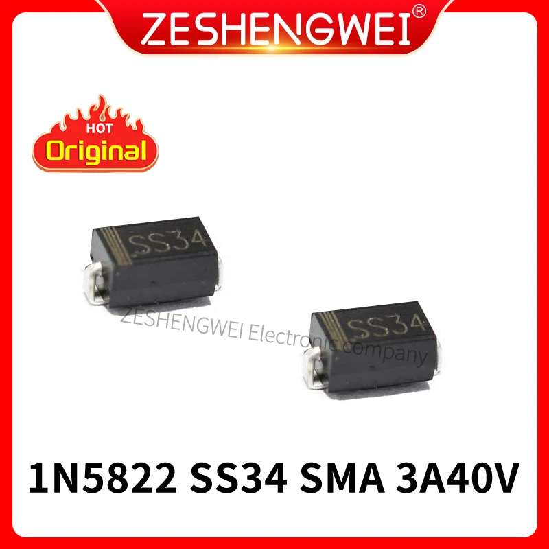 

50PCS 1N5822 SMA SS34 Smd Do-214ac IN5822 Schottky Diode In Stock