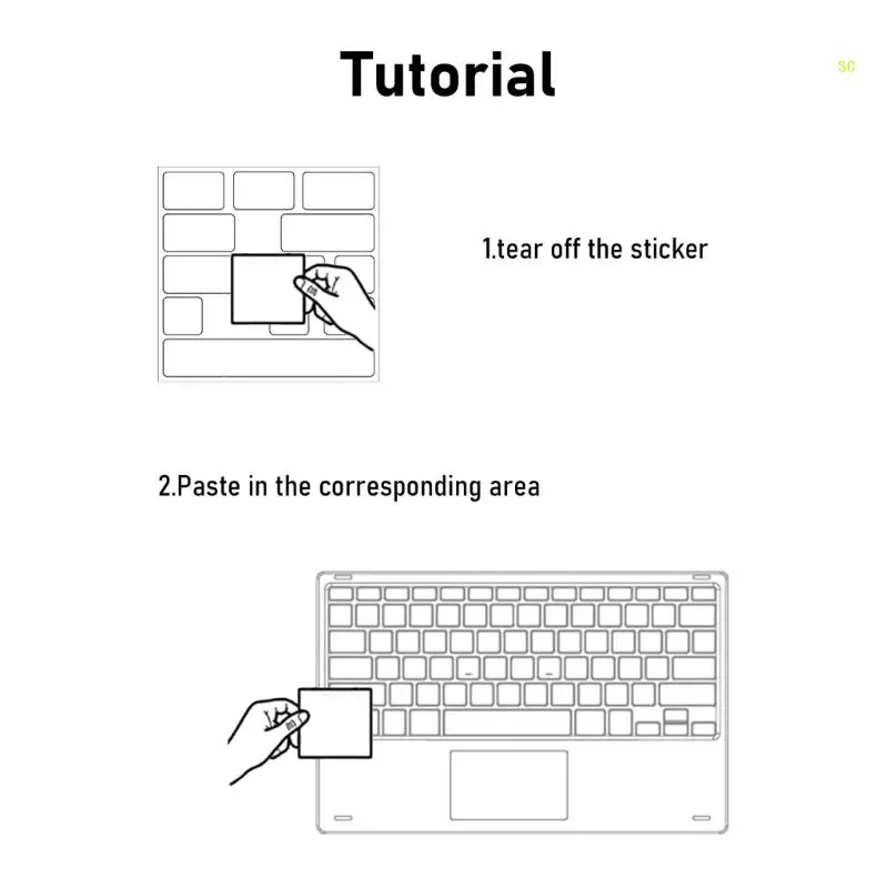 Наклейки на кнопки клавиатуры ПВХ для macair ноутбука компьютера