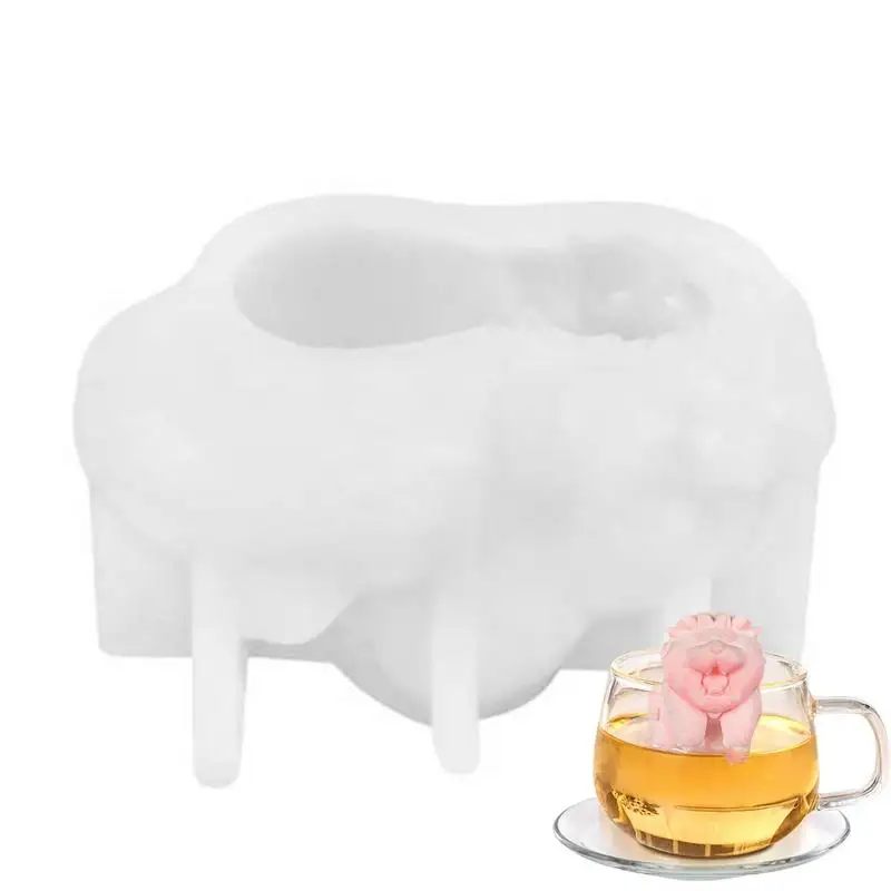 

Panda Ice Molds Ice Maker Mold Reusable 3D Silicone Leak Proof Ice Molds For Whiskey Bourbon Cocktails Coffee Soda Fun Drinks