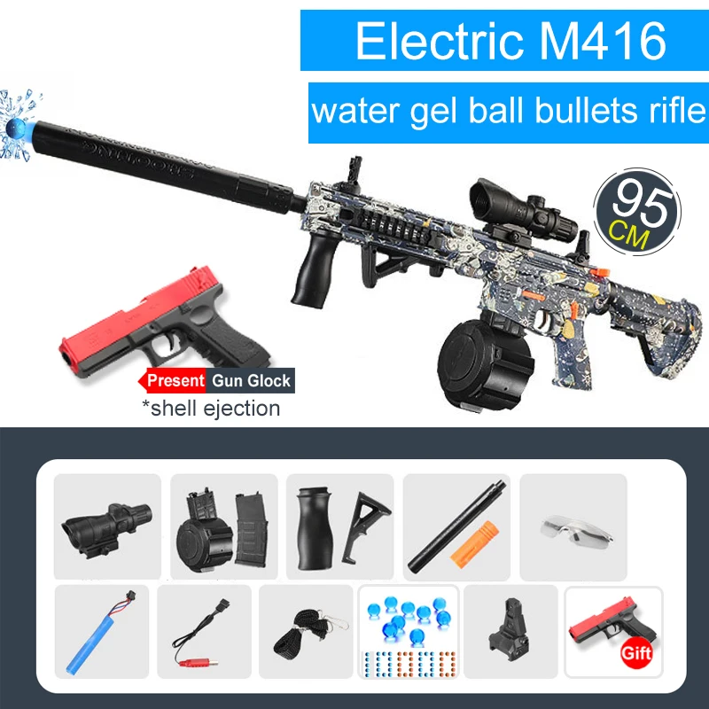 Manual 249 Graffiti Water Gel Blaster Pistol Outdoor Game Ai