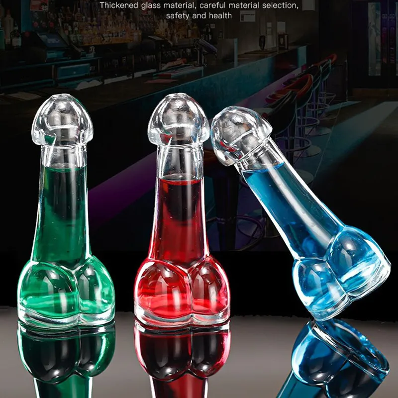 

150Ml Creative Cocktail Glass Wine Juice Glass Cup Penis Shot Glass Funny Cocktail Mug for Bar Ktv and Night Show Parties