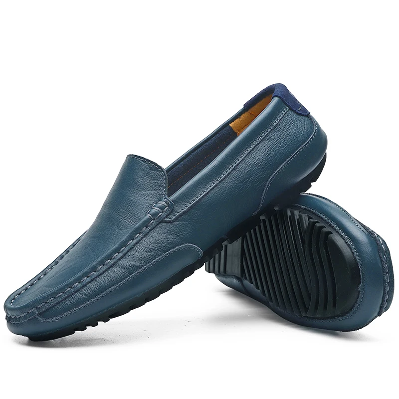 

Men Loafers Shoes Comfortable Leather Luxury Trendy Casual Shoes Slip On Formal Moccasins Italian Sneakers Male Flats Plus Size