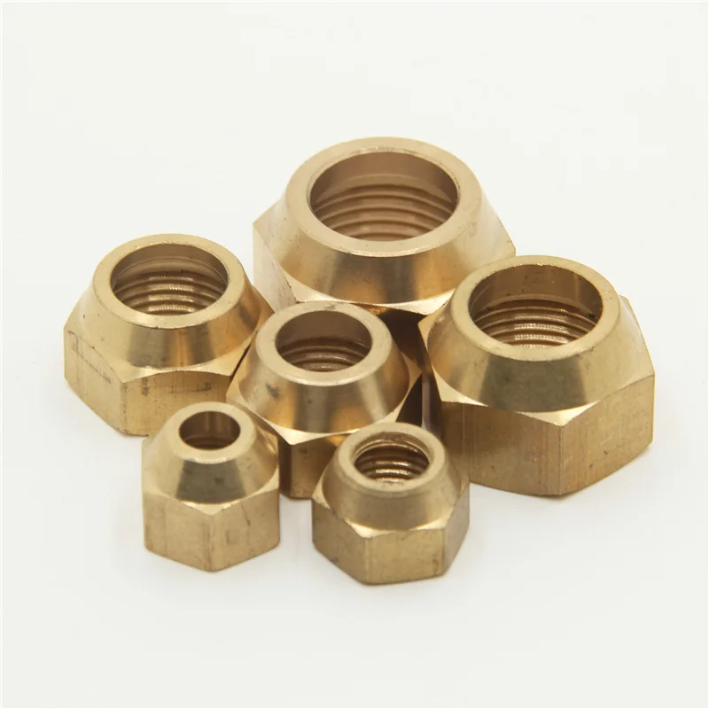 Quick Turn Ferrule Nut with Copper Flaring1/4" 3/8" 1/2" 3/4" Flare Pipe Fitting Adapeter Air Conditione