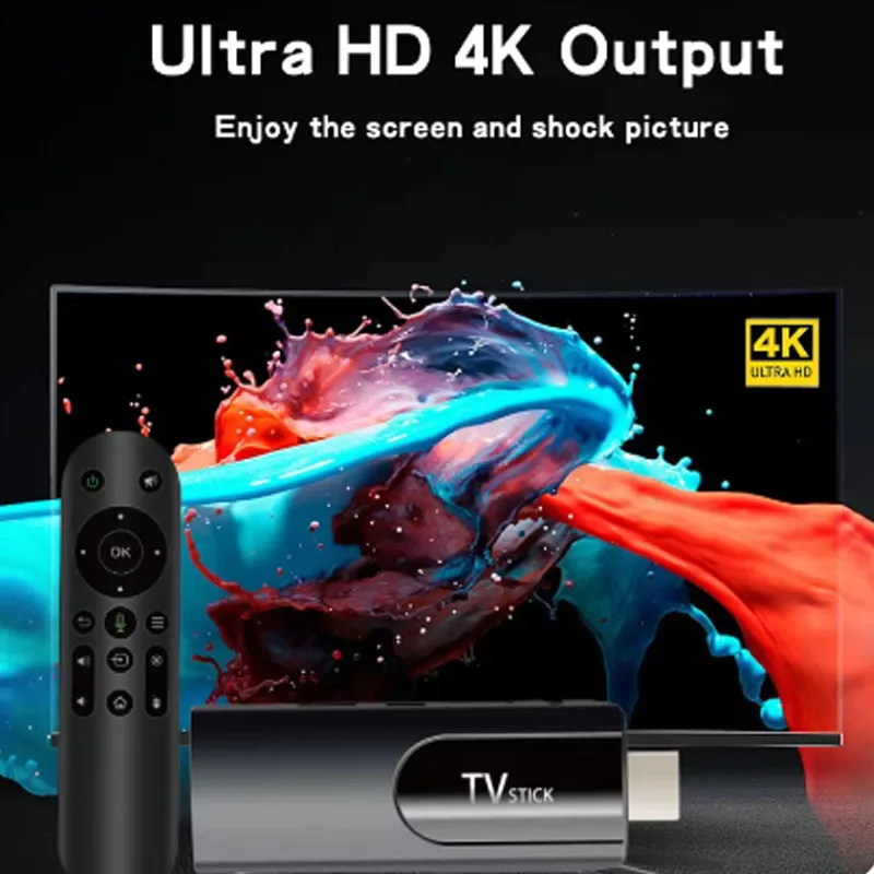 MX10 Mini TV Stick Android 13 ATV 4K HD 2G 16G Box H618 Quadcore 2.4G 5G Dual Wifi Smart Media Player ТВ-приемник для Youtube