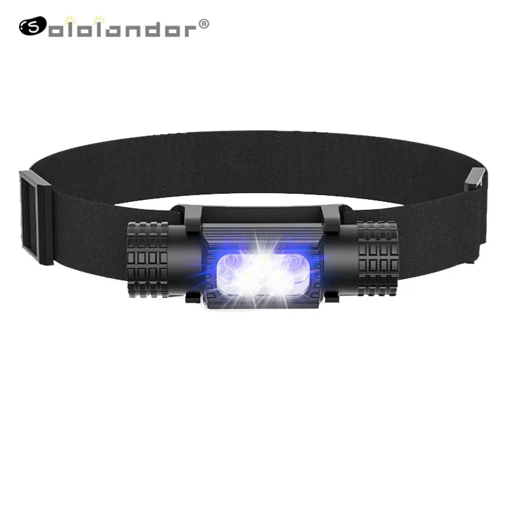 

Светодиодный мини-налобный фонарь L2 U2 XPG2, мощный белый и синий фонарь 18650, перезаряжаемый фонарь USB Type-C, фонарик для кемпинга и охоты