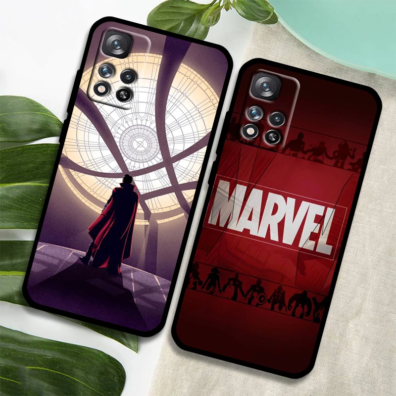 Avenger Marvel Superhero For Xiaomi Redmi Note 11 11S 10 9 8 7 Pro 5G 4G Silicone Soft Shockproof Black Phone Case Capa Cover