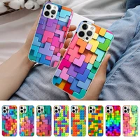 lvtlv 3d colorful block phone case for iphone 11 12 13 mini pro max 8 7 6 6s plus x 5 s se 2020 xr xs 10 case