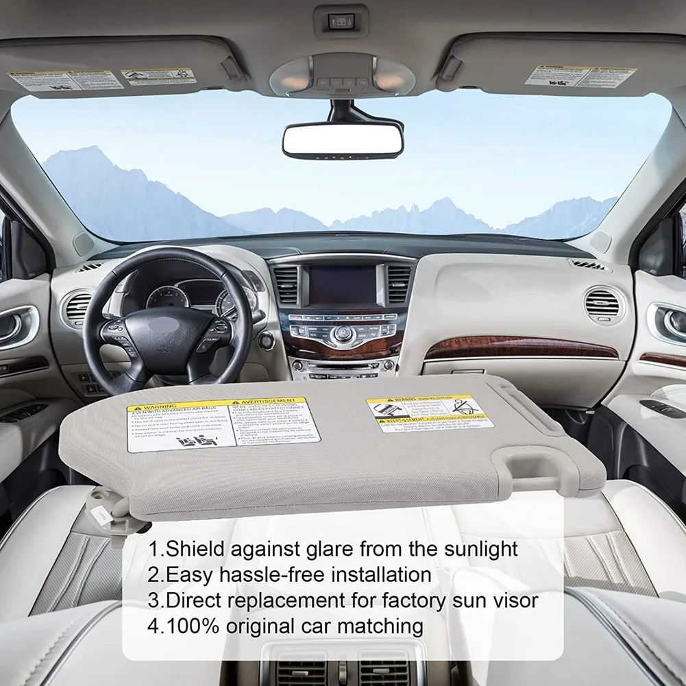 

Солнцезащитный козырек для Nissan- Pathfinder 2013-2018 Infiniti- QX60 2014-2017 JX35 2013 заменить 96401-9PB0A, левая сторона водителя