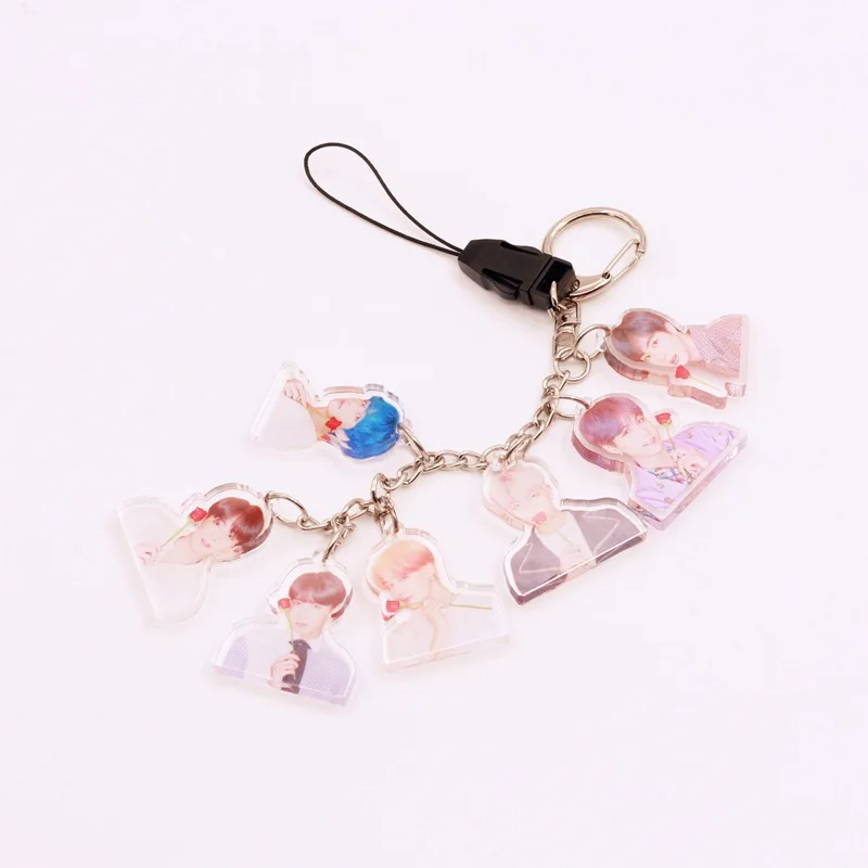 

Оптовая продажа, прозрачный персональный акриловый брелок с картой души Bangtan Boys Kpop, брелок для ключей, милые подвесные аксессуары