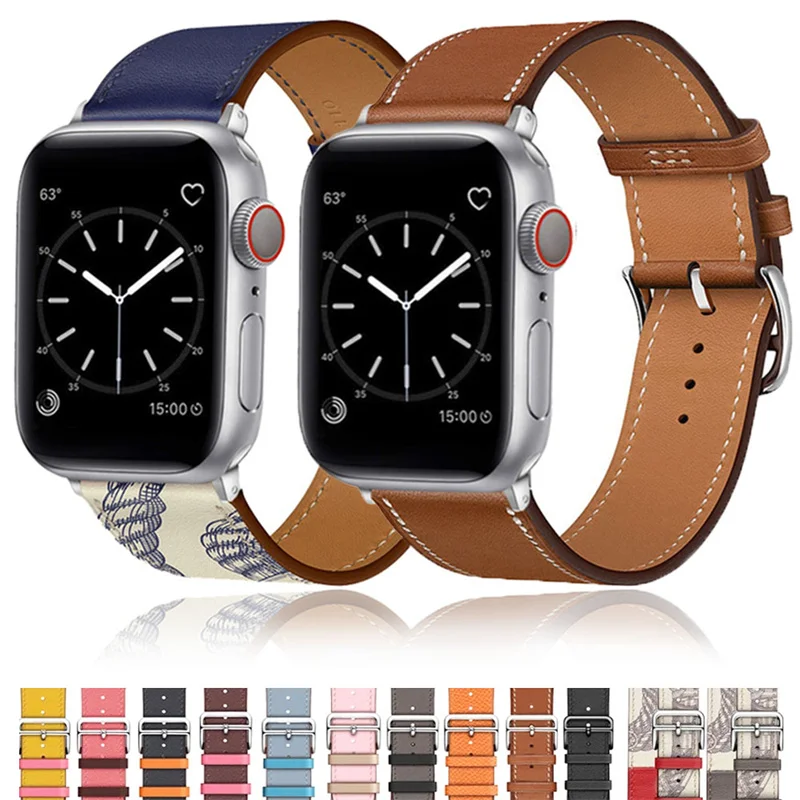 

High quality Leather loop Band for iWatch 41MM 45MM 40mm 44mm Sports Strap band for Apple watch 42mm 38mm Series 2 3 4 5 6 SE 7