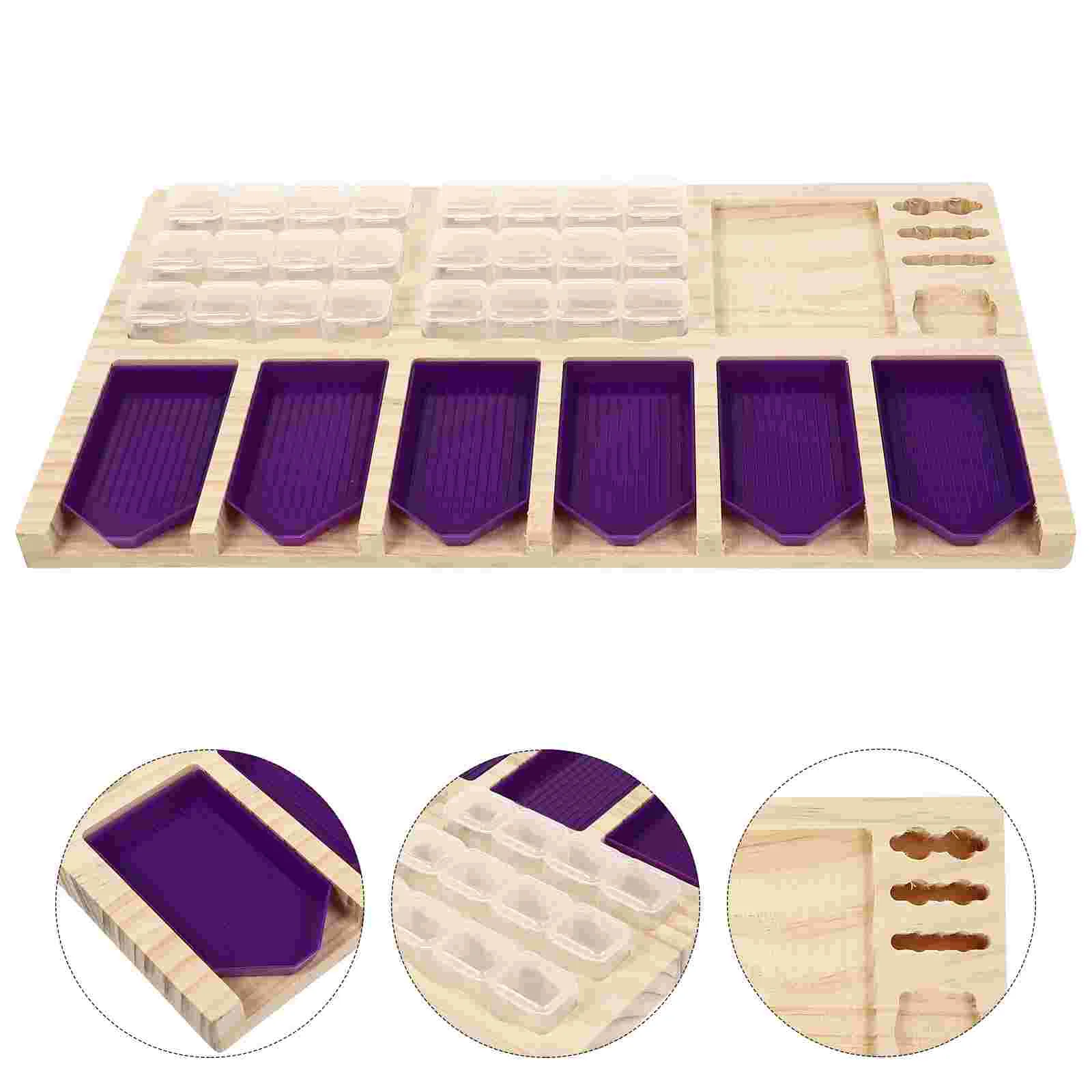 

Jewlery Tray Tool Embroidery Organizer Holder Plate Purple Storage Picture